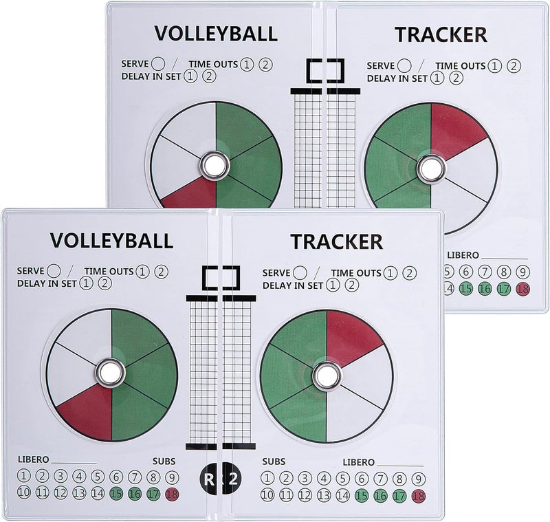 RunNico 2Pcs Volleyball Trackers,Portable Volleyball Rotation Trackers with Marker,Sport Volleyball Rotation Trackers for Strategy Techniques Officials Referees and Coaches - Image 1